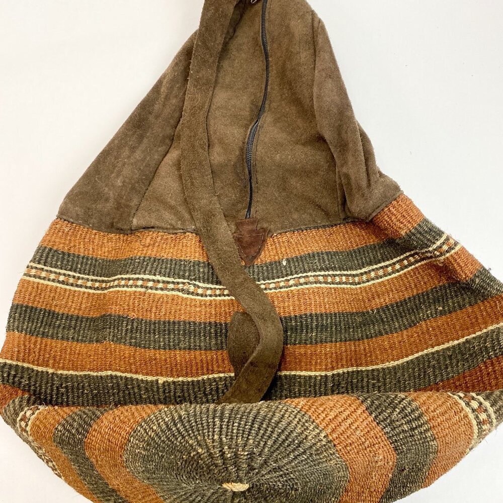 NWOT Kenyan Baobab Suede Leather Backpack Large - Picture 3 of 5